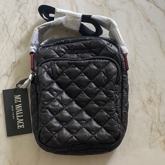 MZ Wallace Handbags - MZ Wallace Quilted Black Crossbody Bag